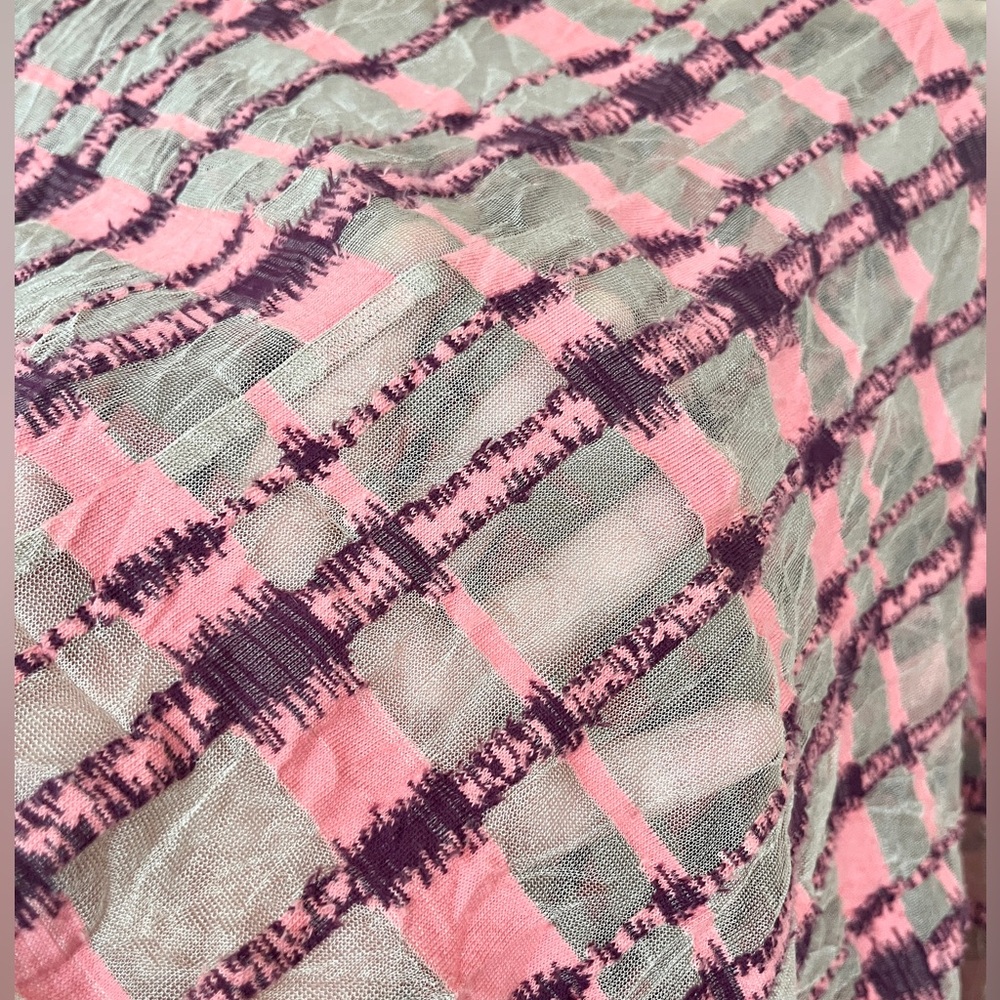 Vintage Babette San Francisco Semi Sheer Asymmetrical Top Textured Wearable Art - Picture 11 of 14